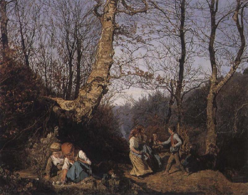 Ferdinand Georg Waldmuller Early Spring in the Vienna Woods Norge oil painting art